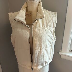 Thread & Supply Off-White Quilted Vest, L
